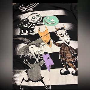 Black and White Striped Graphic Nightgown